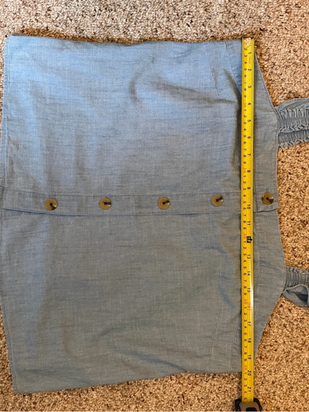 J. Crew Light Blue Ruffle Strap Chambray Tank - Picture 4 of 5